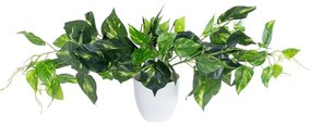 Τεχνητό Φυτό Σε Κασπώ Pothos Pineapple 20885 Φ60x33cm Green-White GloboStar Polyethylene,Fabric