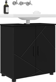 vidaXL Ντουλάπι Μπάνιου Μαύρο 61 x 35 x 64 εκ.
