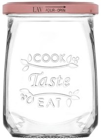 Βάζο Αποθήκευσης Tasty LVTAS05555Z 550ml Clear-Bronze Lav Γυαλί