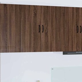 Κρεμαστό ντουλάπι κουζίνας με ράφι Καφέ δρυς 80 x 31 x 80 εκ.