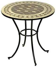 Τραπέζι Μεταλλικό Στρογγυλό Mosaic BS001-2012 60x75cm Black