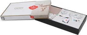 Σετ παπλωματοθήκη Asilo Cotton Box 4 τμχ Διπλή (200x220) χρώμα καφέ - λευκό