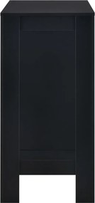 vidaXL Τραπέζι Μπαρ με Ράφια Μαύρο 110 x 50 x 103 εκ.