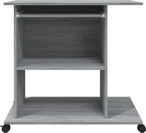 vidaXL Γραφείο Υπολογιστή Γκρι Sonoma 80x50x75 εκ. Επεξεργασμένο Ξύλο