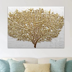 Πίνακας σε καμβά &quot;Golden Tree&quot; Megapap ψηφιακής εκτύπωσης 100x70x3εκ.