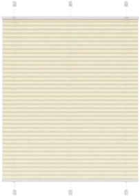 vidaXL Πλισέ περσίδα Κρέμα 105x150 cm Πλάτος υφάσματος 104,4 cm