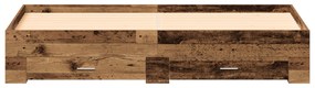 vidaXL Bed Frame με Συρτάρια Παλαιού Ξύλου 180x200 εκ. Κατασκευασμένο Ξύλο