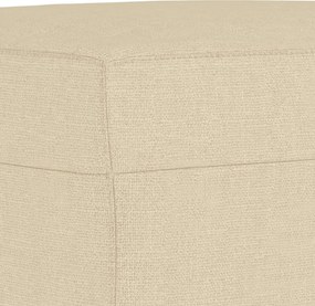 vidaXL Υποπόδιο Κρεμ 70 x 55 x 41 εκ. Υφασμάτινο