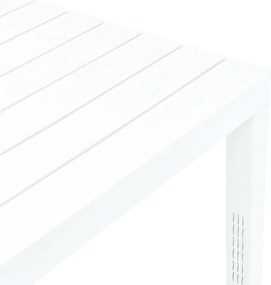 vidaXL Τραπέζι Κήπου Λευκό 78 x 78 x 72 εκ. Πλαστικό