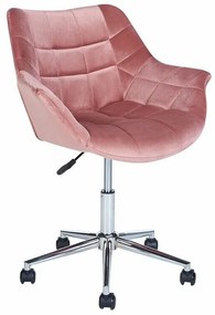 Καρέκλα γραφείου Berwyn 921, Τριανταφυλλί, 83x62x62cm, 9 kg, Με μπράτσα, Με ρόδες, Μηχανισμός καρέκλας: Economic | Epipla1.gr