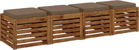 vidaXL Μαξιλάρια καθιστικού 4 κομματιών VUGHT 4 pcs 100% Πολυεστέρας