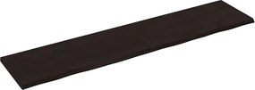 vidaXL Πάγκος Μπάνιου Σκούρο Καφέ 220x50x(2-4) εκ. Επεξεργ. Μασίφ Ξύλο