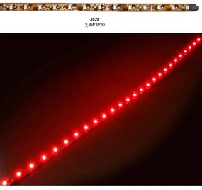 Adeleq Ταινία Led 50cm 12Vdc 2.4W 30Led 120ο Κόκκινο Ip20 30-3302