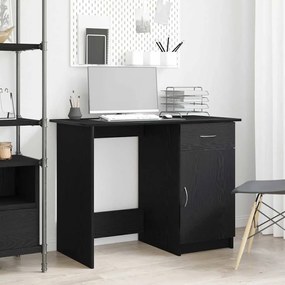 vidaXL Γραφείο Μαύρο Δρυς 100x50x76 εκ από Επεξεργασμένο Ξύλο