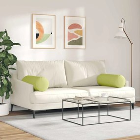 vidaXL Μαξιλάρια Στήριγμα 2 pcs Ανοιχτό Πράσινο Ø 25 x 70 cm ύφασμα