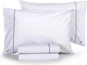 Σεντόνια King Size (Σετ) Nautica By Nef-Nef Homeware Nau Wave Solid Λευκό