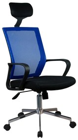 14230023 Καρέκλα Γραφείου ΦΟΙΒΗ Μπλε/Μαύρο Mesh 58x59x116-124.5cm , 1 Τεμάχιο