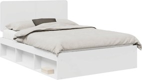 vidaXL Σκελετός Κρεβατιού Λευκό 140 x 200 cm Στερεά ξυλεία πεύκου