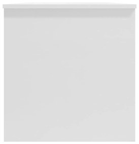 Τραπεζάκι Σαλονιού Γυαλ. Λευκό 102x50x52,5 εκ. Επεξεργ. Ξύλο - Λευκό