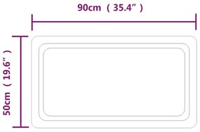 vidaXL Καθρέφτης Μπάνιου με LED 50x90 εκ.