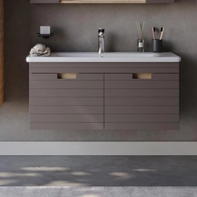 Bathroom Βench with sink VEGA 100 Cappuccino Matt Lacquer 100x45.5x49 cm 100x46x49 εκ.