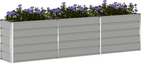 vidaXL Γλάστρα Ανοιχτό γκρι 290 x 50 x 75 εκ Επικαλυμμένος Χάλυβας