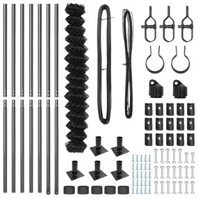 vidaXL Στύλος Περιφράξεων Γκρι 10 x 1,4 μ (60 x 60 χιλιοστά πλέγμα)
