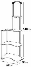 ΦΩΤΙΣΤΙΚΟ ΔΑΠΕΔΟΥ NOVA I MEGAPAP MDF - PVC ΥΦΑΣΜΑ ΧΡΩΜΑ ΚΑΡΥΔΙ - ΜΑΥΡΟ 50X30X140ΕΚ.