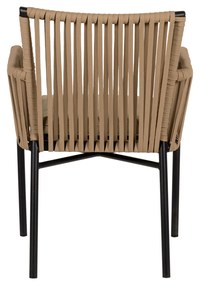 Πολυθρόνα Κήπου BLUENILE Γκρι/Μπεζ Αλουμίνιο/Rattan 56x60x83cm - 14840013 - 14840013