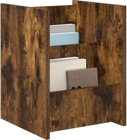 vidaXL Ράφι Περιοδικών με ράφι Καπνιστό Δρύς 35 x 35 x 45 εκ