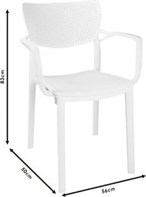 Καρέκλα - Πολυθρόνα Frontline PP λευκό 56x50x83 εκ.