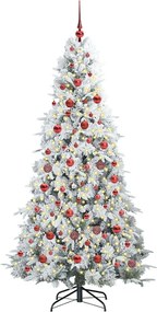 vidaXL Τεχνητό Χριστουγεννιάτικο Δέντρο με Άξονα με βάση Λευκό 180 cm