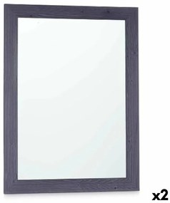 Τοίχο καθρέφτη 82715 Μπλε 60 x 80 cm Ξύλο MDF Ορθογώνιο (x2)