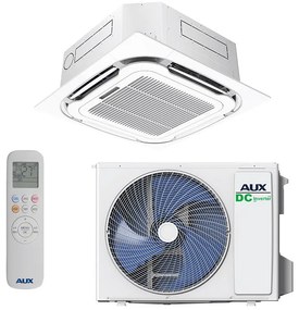 Κλιματιστικό κασέτας AUX AUCA-H24/4DR3HYAA + AL-H24/NDR3HB2(U), 24000 BTU, 49 m2, R-32, Λευκό