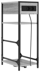vidaXL Κομοδίνο Γκρι sonoma 40 x 27 x 76 εκ Επεξεργασμένο ξύλο