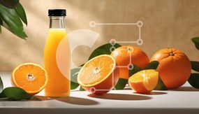 Σετ των 2 Intra Συλλεκτικό Ξύλινο Παζλ Plywood  4mm - Φρέσκος χυμός πορτοκαλιού και πορτοκάλια Σε Ξύλινο Κουτί - Διαστάσεις: 10x10 cm – 25 κομμάτια