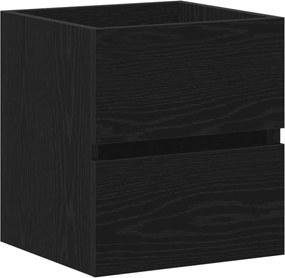 vidaXL Ντουλάπι Νιπτήρα Μπάνιου Μαύρο Δρυς 41x38,5x45 εκ. από Τεχνητό Ξύλο