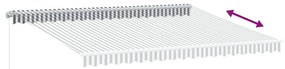 VidaXL Χειροκίνητη τέντα με ηλιακό LED 4,5 x 3 m