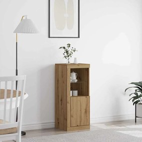vidaXL Μπουφέ με LED Φώτα στην απόχρωση Artisan Oak 41x37x100 cm