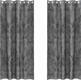 vidaXL Βελούδινες Κουρτίνες 2 pcs Γκρι 245 x 140 εκ. Βελούδο