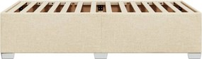 vidaXL Πλαίσιο κρεβατιού χωρίς στρώμα Κρέμα 80x200 cm Ύφασμα