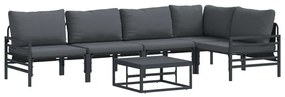 vidaXL Σετ Καναπέ Κήπου 6 pcs Ανθρακί Ατσάλι