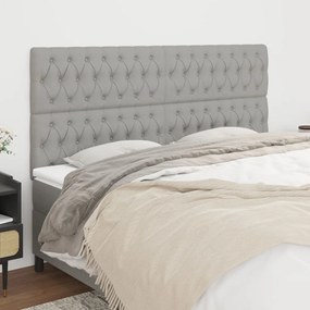 vidaXL Κεφαλάρι Ανοιχτό Γκρι 200x7x118/128 εκ. Ύφασμα