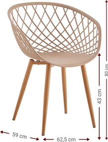 Καρέκλα Janice-Cappuccino