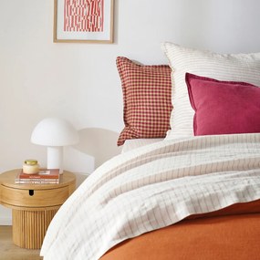 Μικρό επιτραπέζιο φωτιστικό από οπαλίνα με ραβδώσεις, Loulou