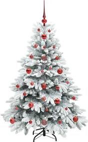 vidaXL Τεχνητό Χριστουγεννιάτικο Δέντρο Λευκό 120 cm ΠΕ και PVC