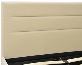 Επενδυμένο Κρεβάτι Molito Ημίδιπλο με Αποθηκευτικό χώρο Βελούδο Εκρού 120x200εκ. 128x214x91 εκ.