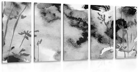 Πίνακας 5 μερών του ιαπωνικού ουρανού σε ασπρόμαυρο - 100x50