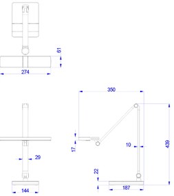 ΦΩΤΙΣΤΙΚΟ ΓΡΑΦΕΙΟΥ LED BLAIN PRO HM4461.02 ΜΑΥΡΟ ΜΑΤ ABS 35x43,9Υεκ.