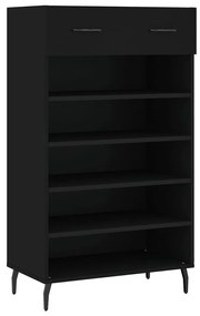 vidaXL Παπουτσοθήκη Μαύρη 60 x 35 x 105 εκ. από Επεξεργασμένο Ξύλο